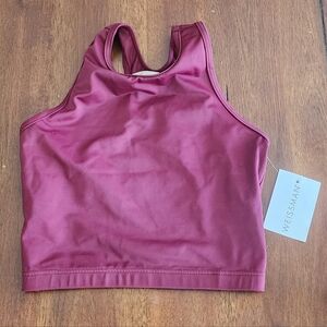 Weissman Maroon Dance Crop Top XSA